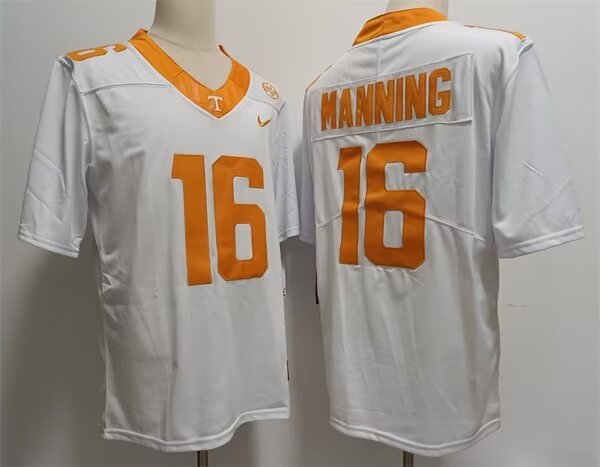 2024 NCAA Men Tennessee #16 Peyton Manning white nike jerseys->atlanta braves->MLB Jersey